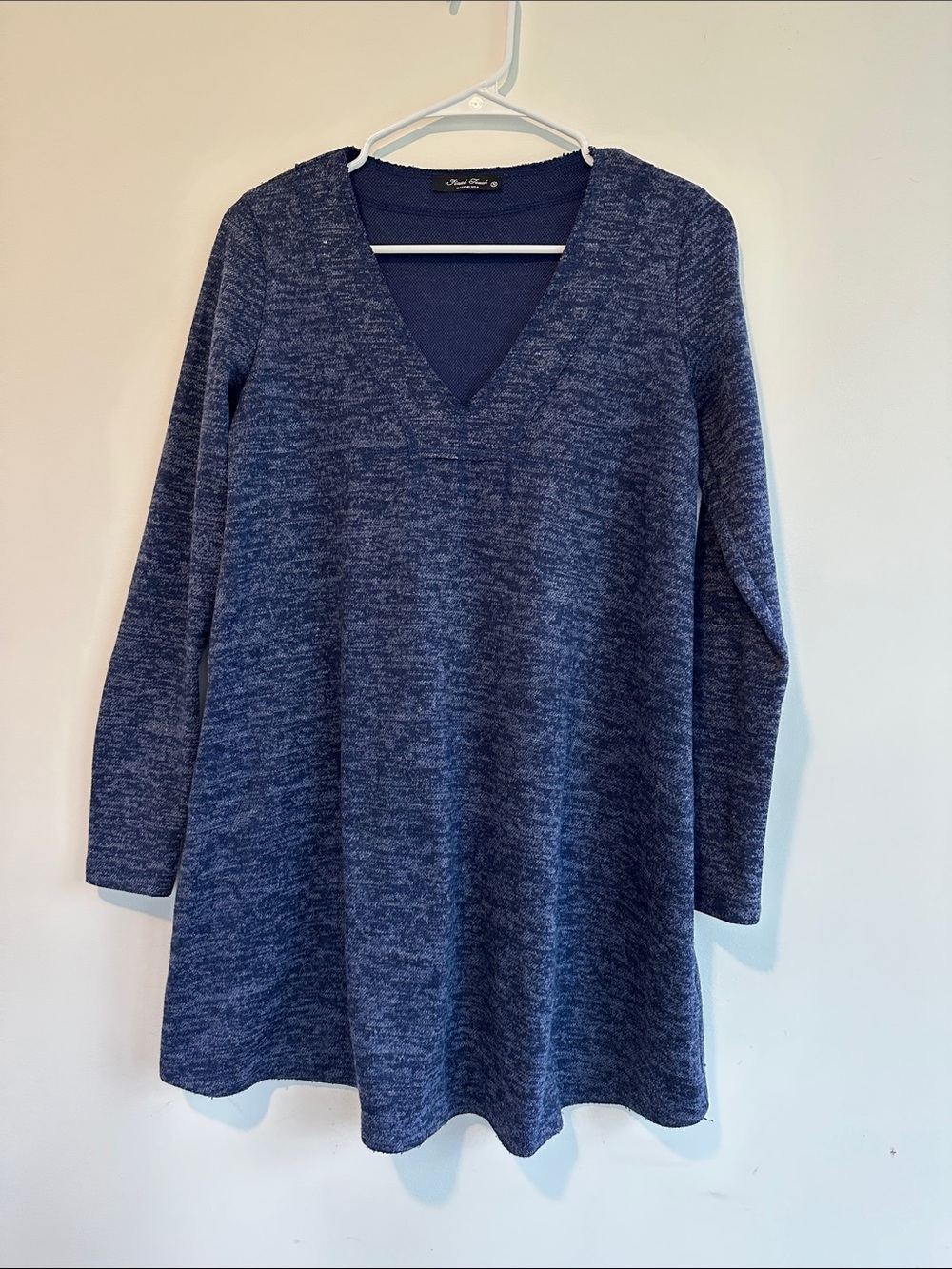 Blue V-Neck Women's Dress